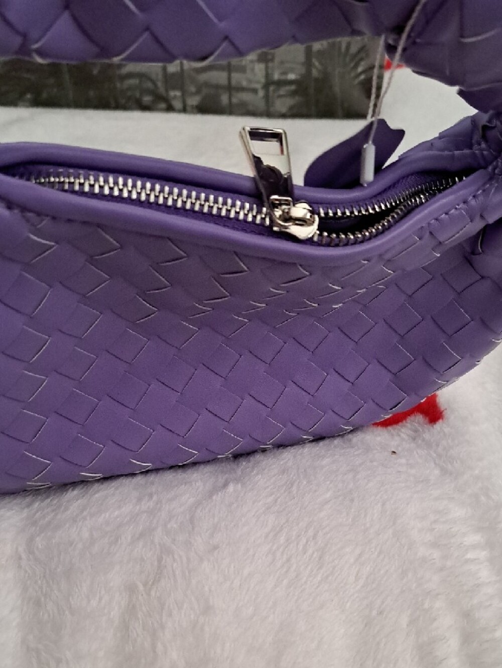 Purple Woven Bag Purse - Stylish Women's - Picture 4 of 8
